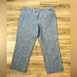 Lands End Mid Rise Slim Leg 8 petite chambray pants